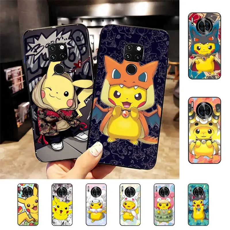 

Anime P-Pokemon P-Pikachu Phone Case for Huawei Mate 20 10 9 40 30 lite pro X Nova 2 3i 7se