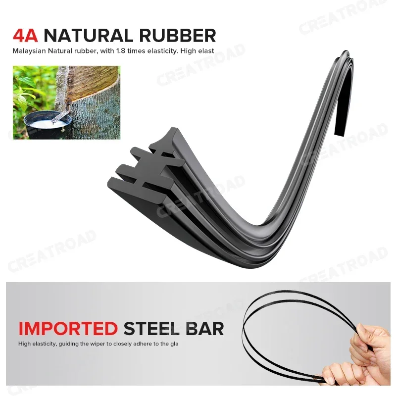 Zestaw piór przednich i tylnych wycieraczek do Kia Sorento MK2 2010–2014 Szczotki szyb 24&quot+20&quot+11&quot