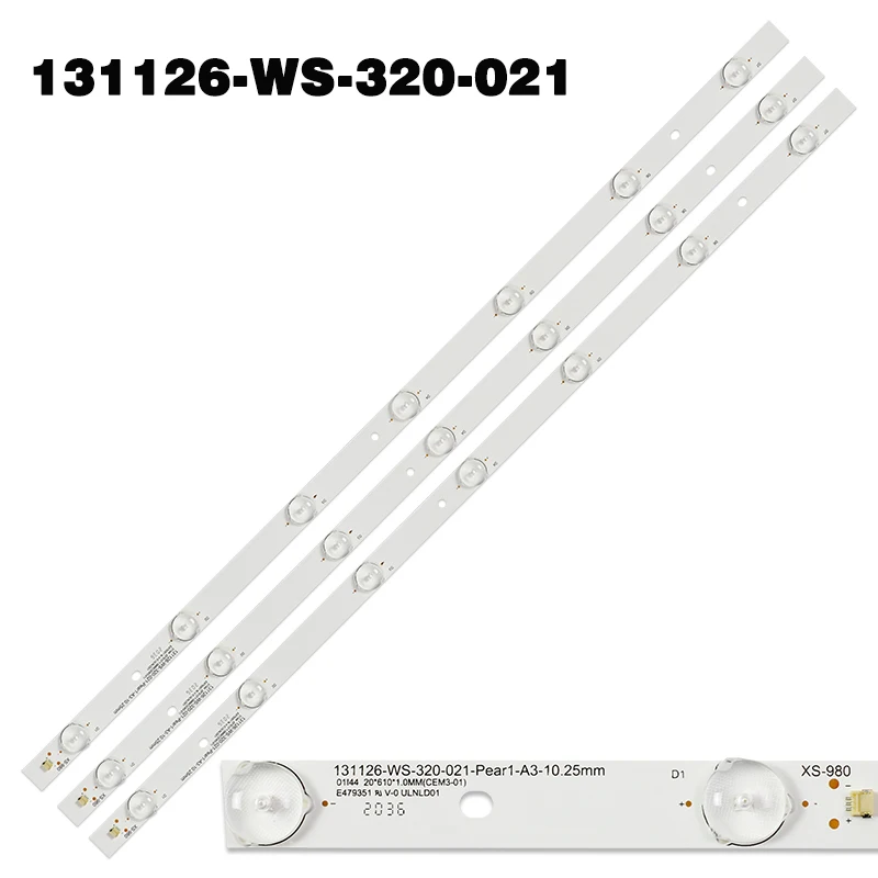 

30pcs LED backlight bar 131126-WS-320-021 For Pana sonic TC-32A400U V320HWSD06 TC-32A400X TC-32A400B TH-32A400C 32AS500C