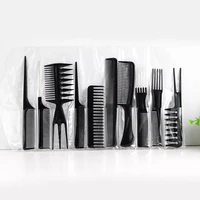 10pcsset professional hair brush comb salon barber anti static hair combs hairbrush hairdressing combs styling tools hair care