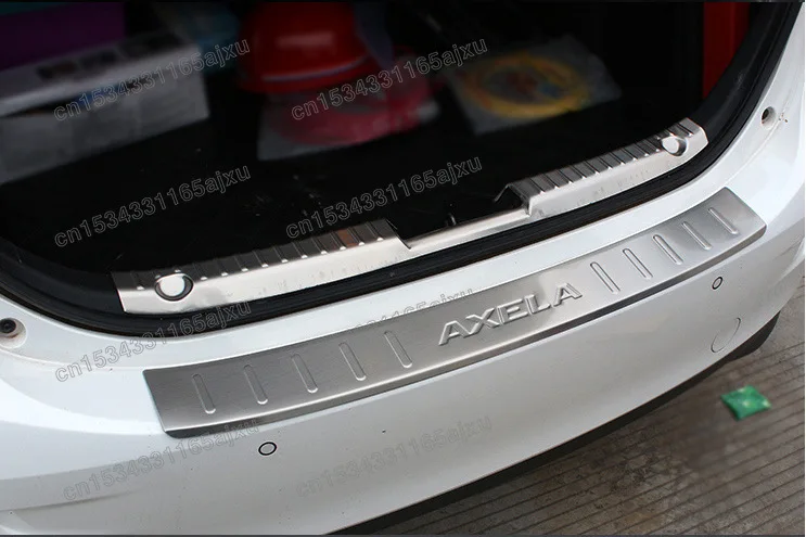 

Trim For Mazda3 Mazda 3 AXELA 2014 2015 2016 2017 2018 2019 Rear Bumper Protector Sill Trunk Rear guard Tread Plate cover