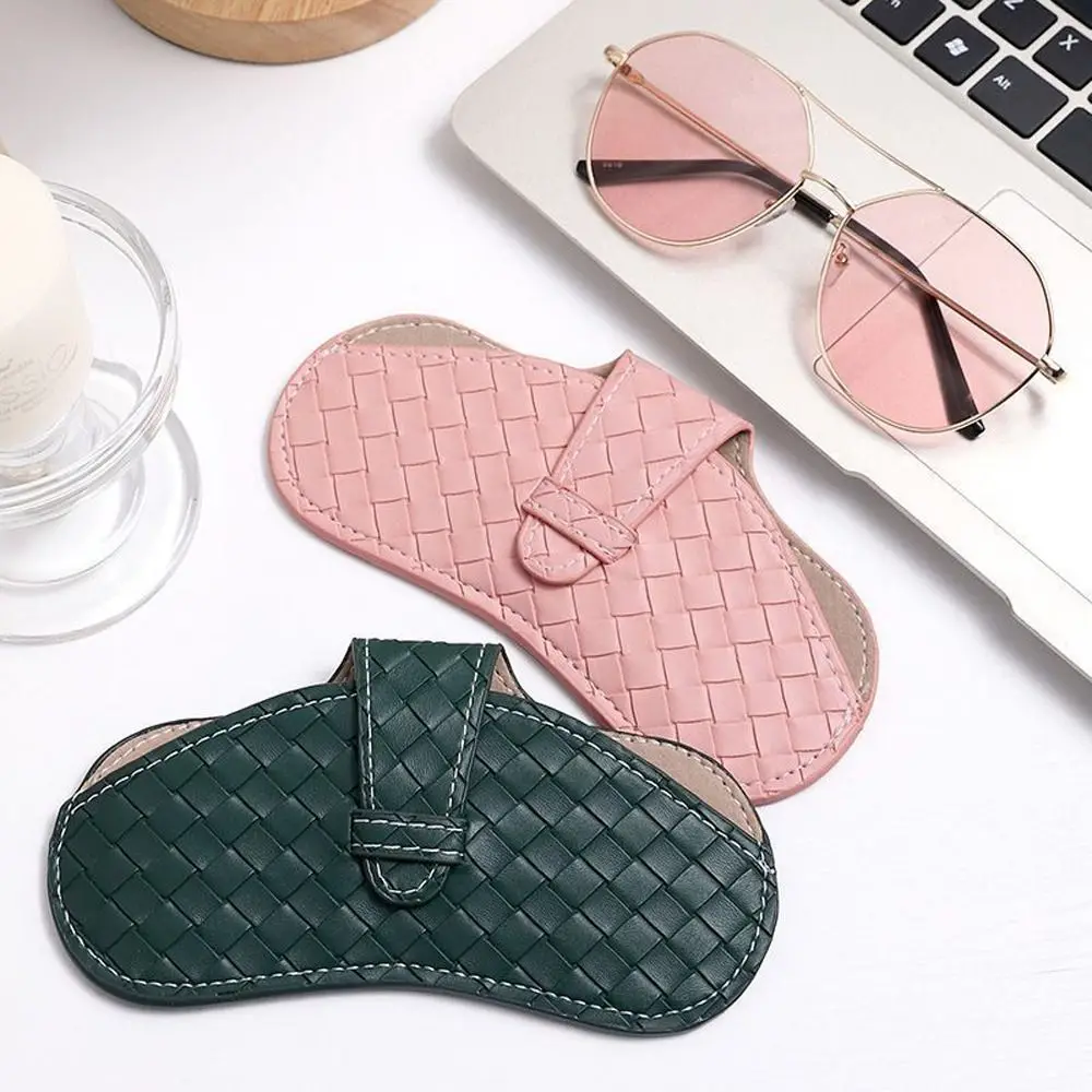 

Pouch Waterproof Stripe Plaid Lattice Glasses Box Sunglasses Storage Bag PU Leather Glasses Case Eyeglasses Holder