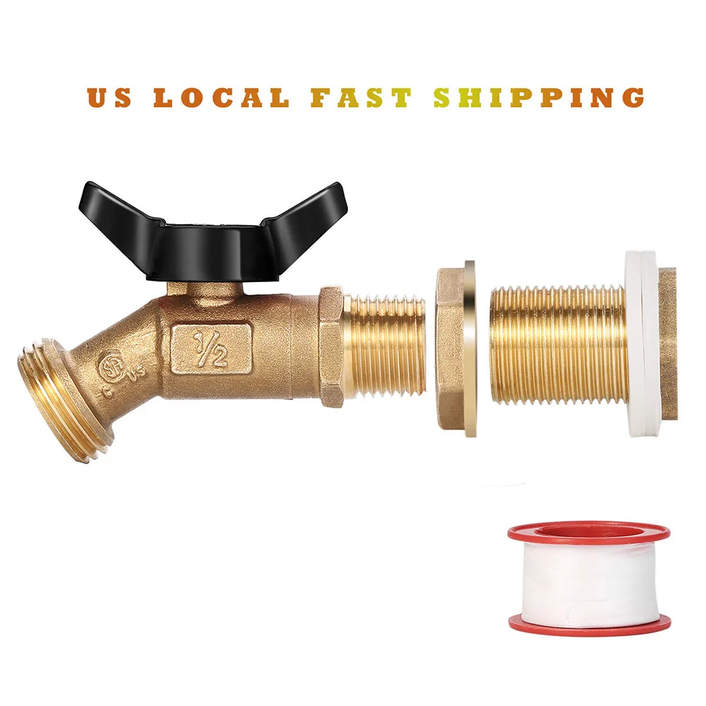 

Spigot With Bulkhe Rain Barrel Spigot Durable Garden Supplies Quarter Turn Ball Valve Replacement Adapter Parts