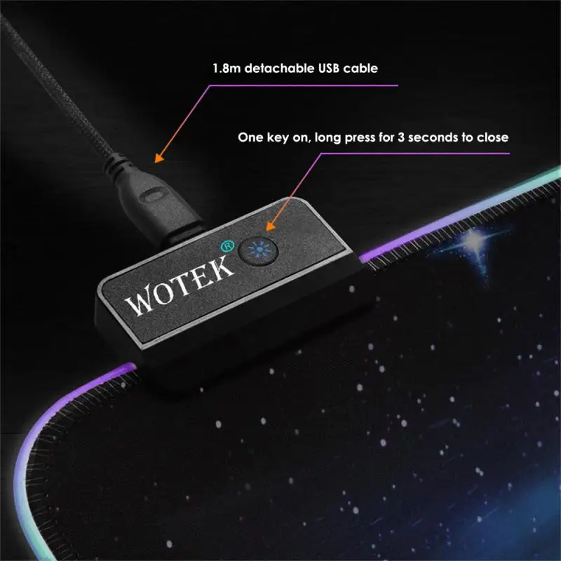 

Cartoon Animation Mice Pad Keyboard Pad E-sports Video Games Led Luminous Large Mouse Pad Game Mouse Pad Rgb Office Tools RGB