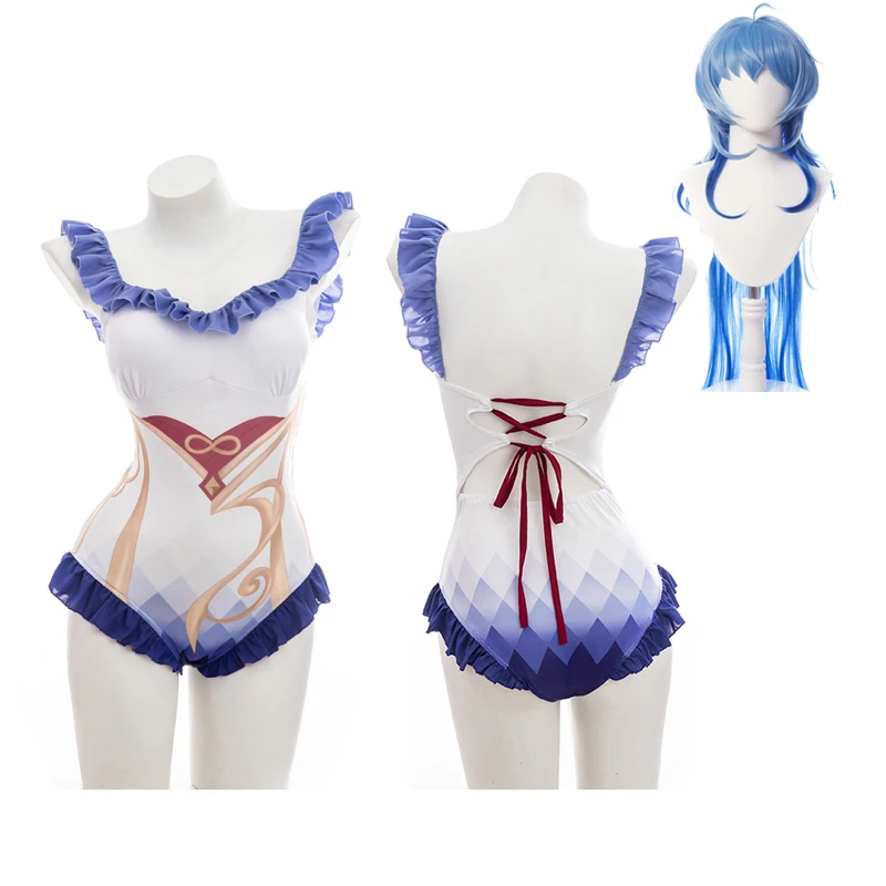 

Genshin Impact Ganyu Cosplay Swimsuit New Arrival Anime Game Costumes Lovely Summer Beach Women Bodysuit Sexy Woman Halloween