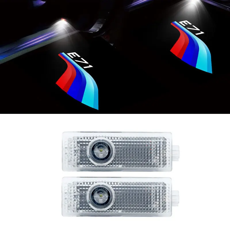 

2Pcs/Set Car Door Led Welcome Light HD Projector Lamp Shadow Warning Light Logo Auto Accessories For BMW E71 X6 Logo