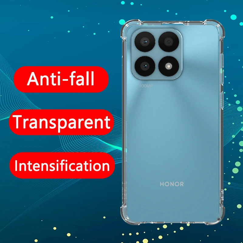 

Airbag Shockproof Transparent Case For Huawei Honor X8a case Silicone Full Cover Clear for honorX8a case