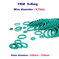 cs 5 7mm o ring green fkm fluorine rubber o ring sealing gasket washer insulation oil high temperature corrosion resistance