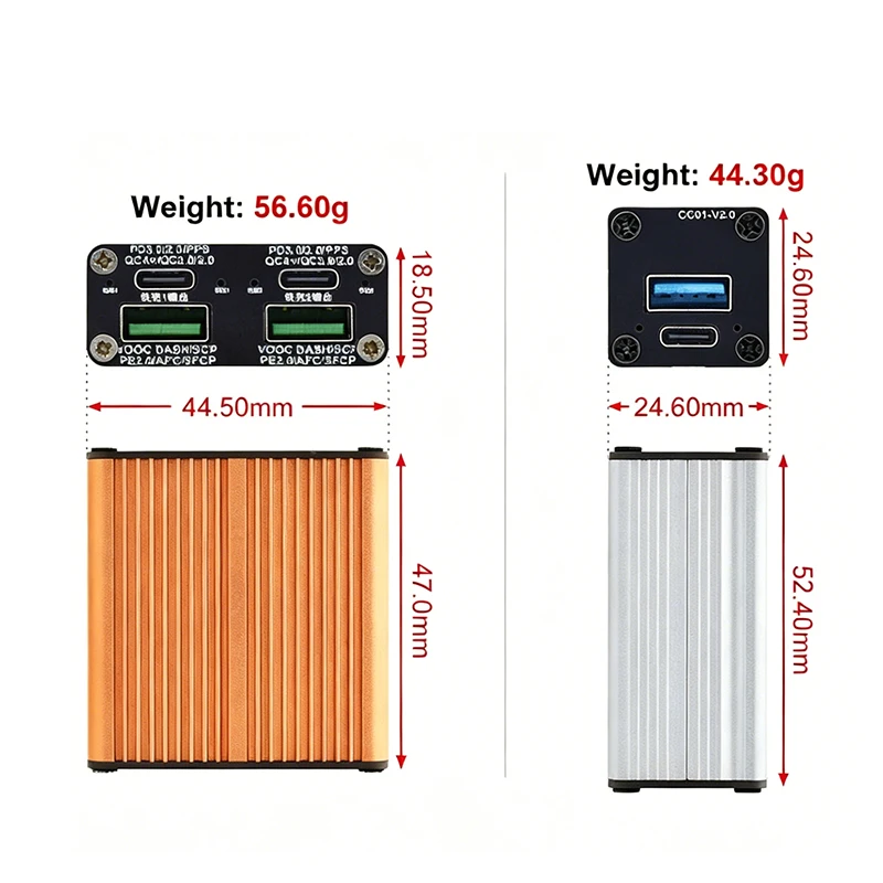 Фото Модуль быстрой зарядки PD140W с двумя портами, многопротокольное настольное зарядное устройство с поддержкой PD/QC/AFC/FCP/VOOC №4