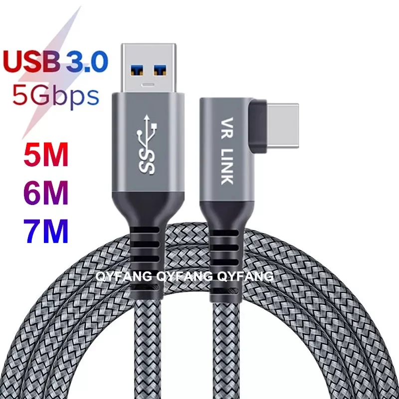 

USB C 5M 6M 7M 5Gbps VR Cable Quick Charge QC3.0 Smartphone Oculus VR Headset Accessorie for Oculus Quest 2 Link 5M 6M 7M Cable