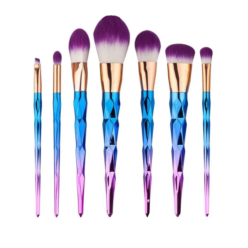 

Foundation Eye Shadow Lip Eyebrow Nose Shadow Brush 7pcs Colorful Makeup Brush Color Makeup Tool Spiral Handle Makeup Brush Set