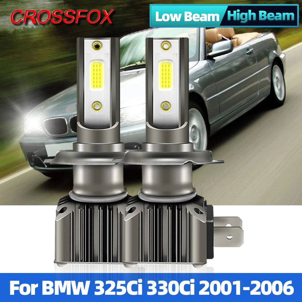 

Canbus H7 LED Headlamp 6000K Led Headlight LED Light Bulb 12000LM 12V High Low Beam Auto Light For BMW 325Ci 330Ci 2001-2006