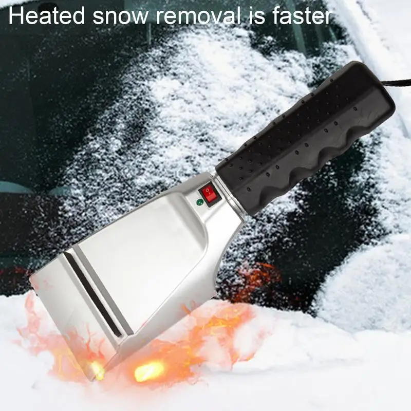 

Car Heated Snow Scraper 12V Car Winter Cigarette Lighter Snow Shovel Electric Heated Ice Scraper Glass Snow Removal Defrost Tool