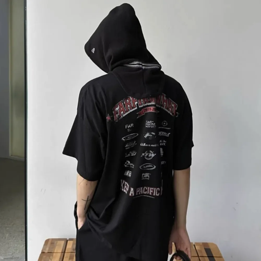 NIGO Мужская летняя винтажная хлопковая футболка с короткими рукавами и