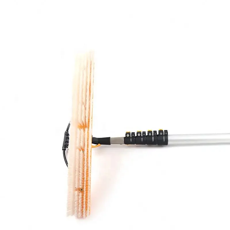 Ручная вращающаяся телескопическая щетка для мытья солнечных панелей из