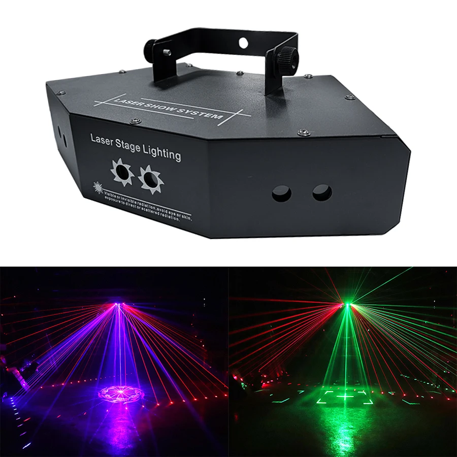 6 Lens RGB Scan Laser DMX LED Scanning Stage Lighting Colorful Spot Effect Scanner Disco Dj Party Lights Sector Laser Projector
