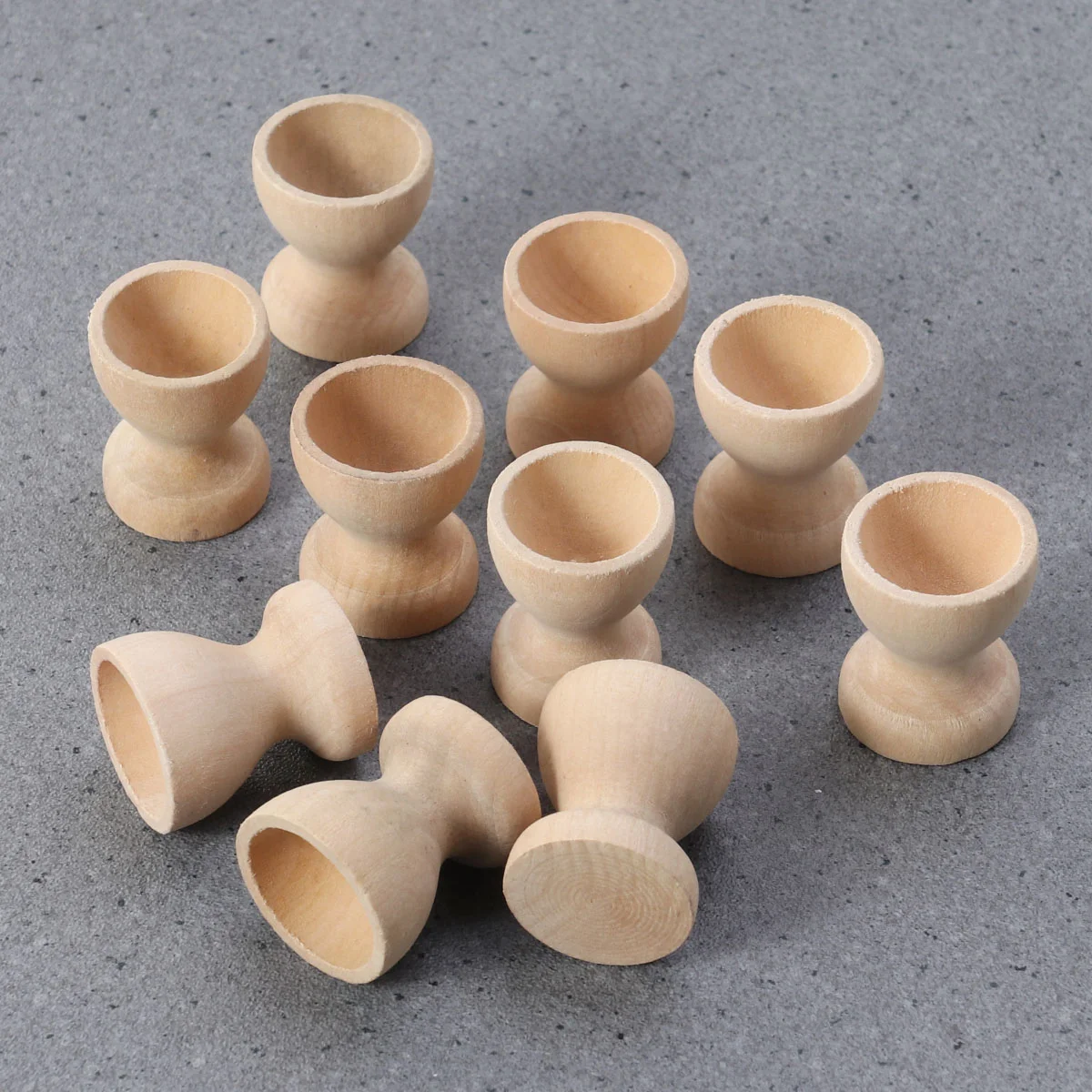 

Egg Cup Wooden Holder Easter Cups Holders Stand Tray Eggs Kitchen Tools Serving Display Breakfast Unfinished Wood Stands Party