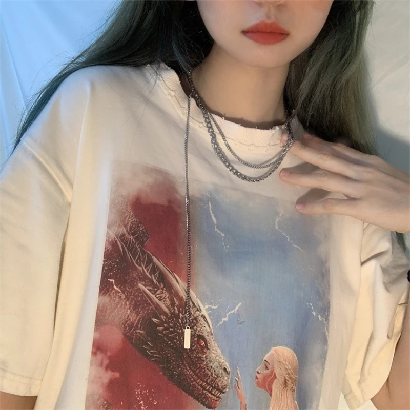 

Hip-hop Titanium Steel Necklace for Women Choker Stainless Steel Jewelry Trend Style Women Unisex Necklace Party Chain Gifts