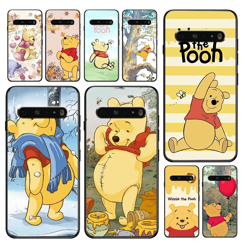 

Winnie the Pooh Cute Anime Case For LG V50 V60 G8 ThinQ 5G K51S K41S K71 K61 Q60 V30 K92 K22 Soft TPU Black Phone Cover Capa