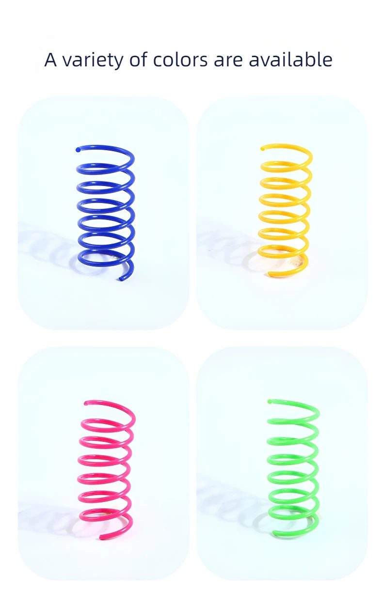 Интерактивные игрушки для кошек Ловец цветные гофрированные пружинные