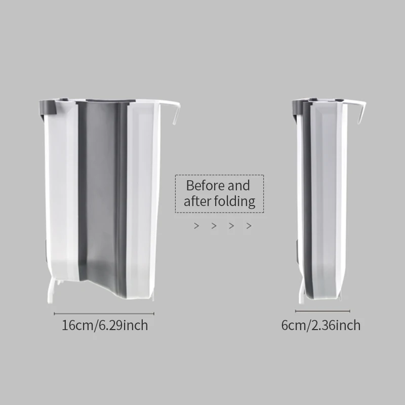 kitchen trash can foldable portable car trash can for kitchen cabinet storage wall mounted kitchen storage bathroom 8l10l free global shipping