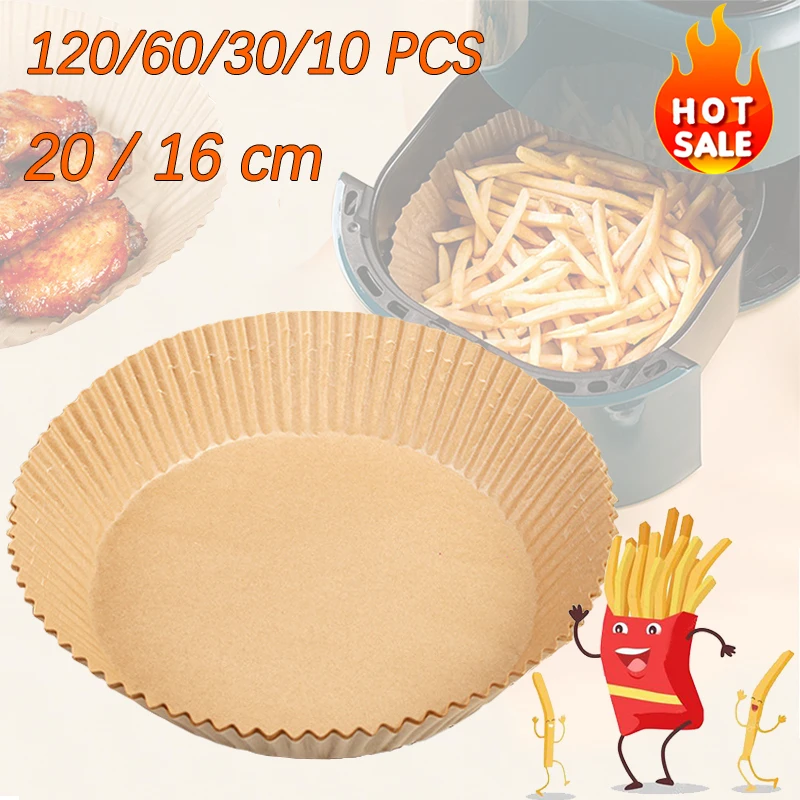

120/60 шт. 16/20 см Одноразовый бумажный вкладыш, антипригарный коврик, коврик для Пароварки, круглые бумажные коврики для выпечки, бумажная фрит...
