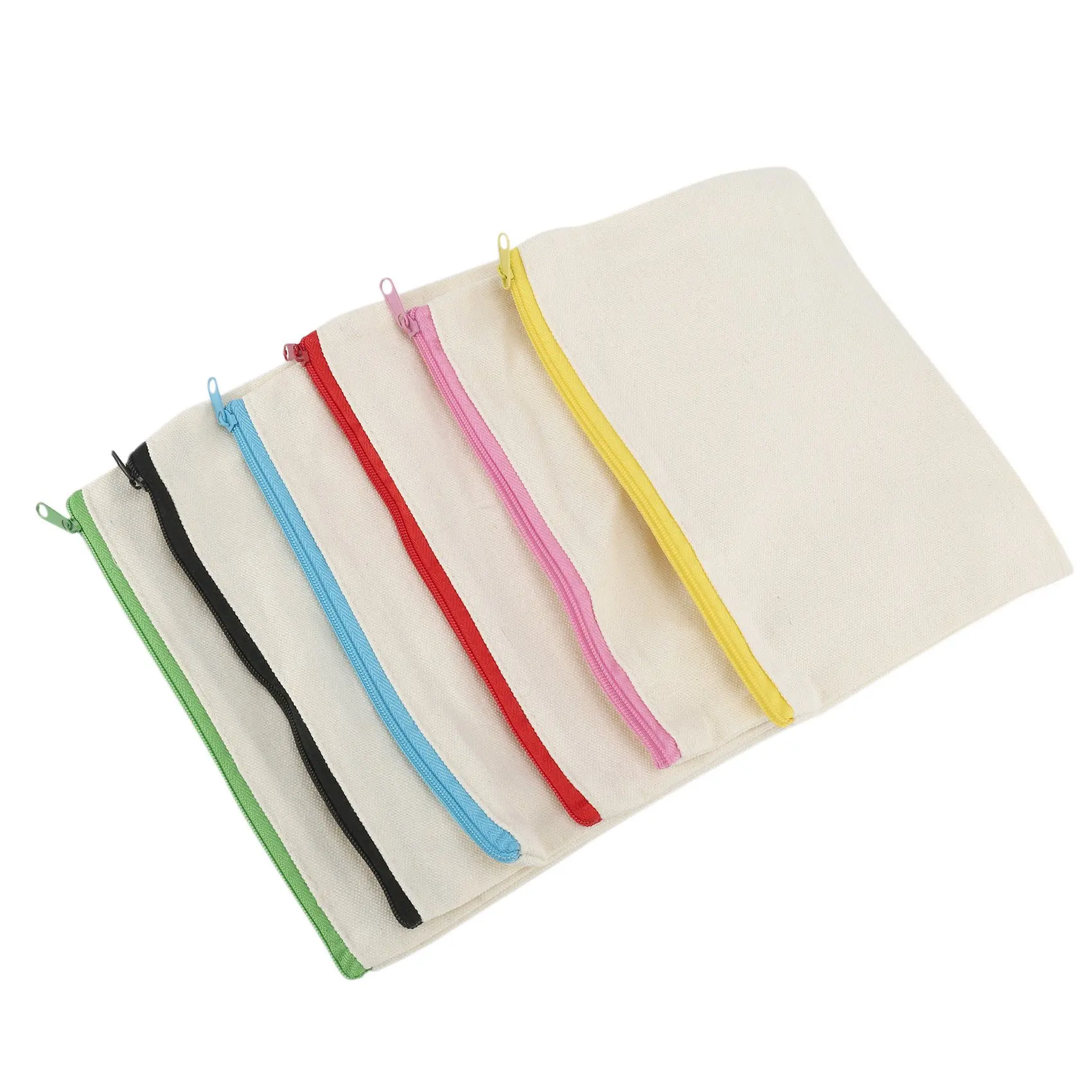 

18 шт., холщовые косметички на молнии