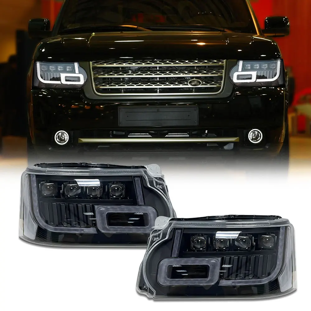 

Car Light Assembly Upgrade 4 Lens Matrix Led Headlight For Range Rover Vogue l322 Headlamp 2010-2013