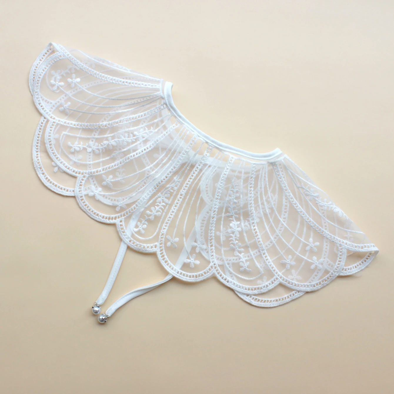 Винтажный Тонкий Полиэстеровый Шаль С Вышивкой Воротник Цветочным Принтом