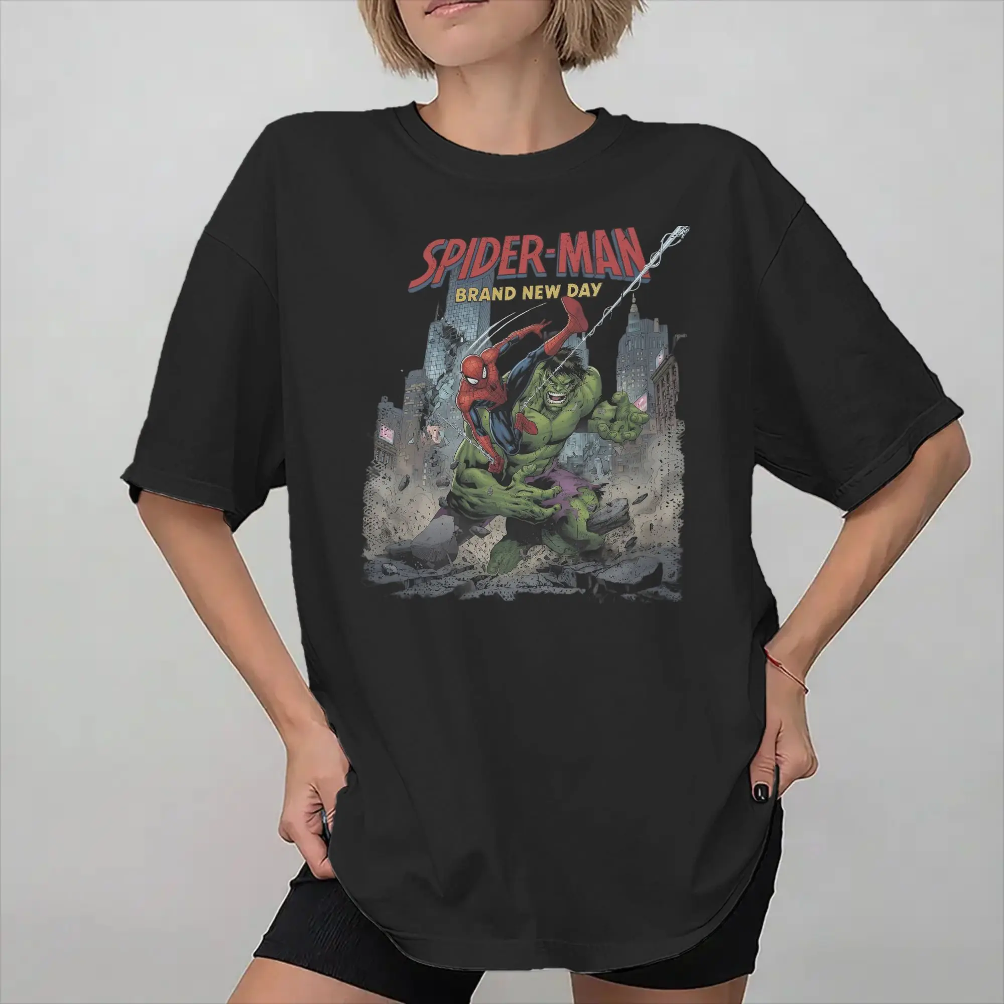 Фото Футболка с графическим принтом Spideres Manes: Brand New Day 2026, хлопковая футболка для мужчин и женщин, одежда