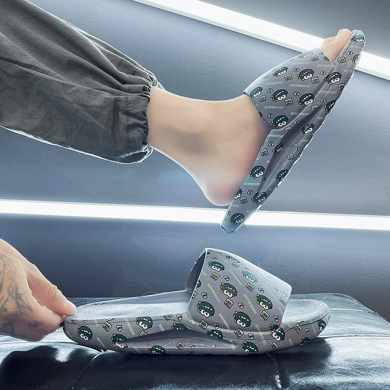 2023 New Fashion Trend Popular Deach Lovers Large Size Flip-Flops Camouflage Pattern Anti-Slip At Home