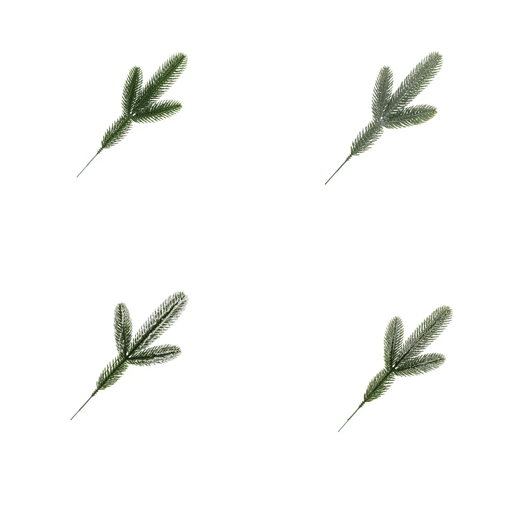 

30X Artificial Pine Faux Plant Fake Branches Exquisite Festival Accessories Ornament Needles Twigs Stem Christmas