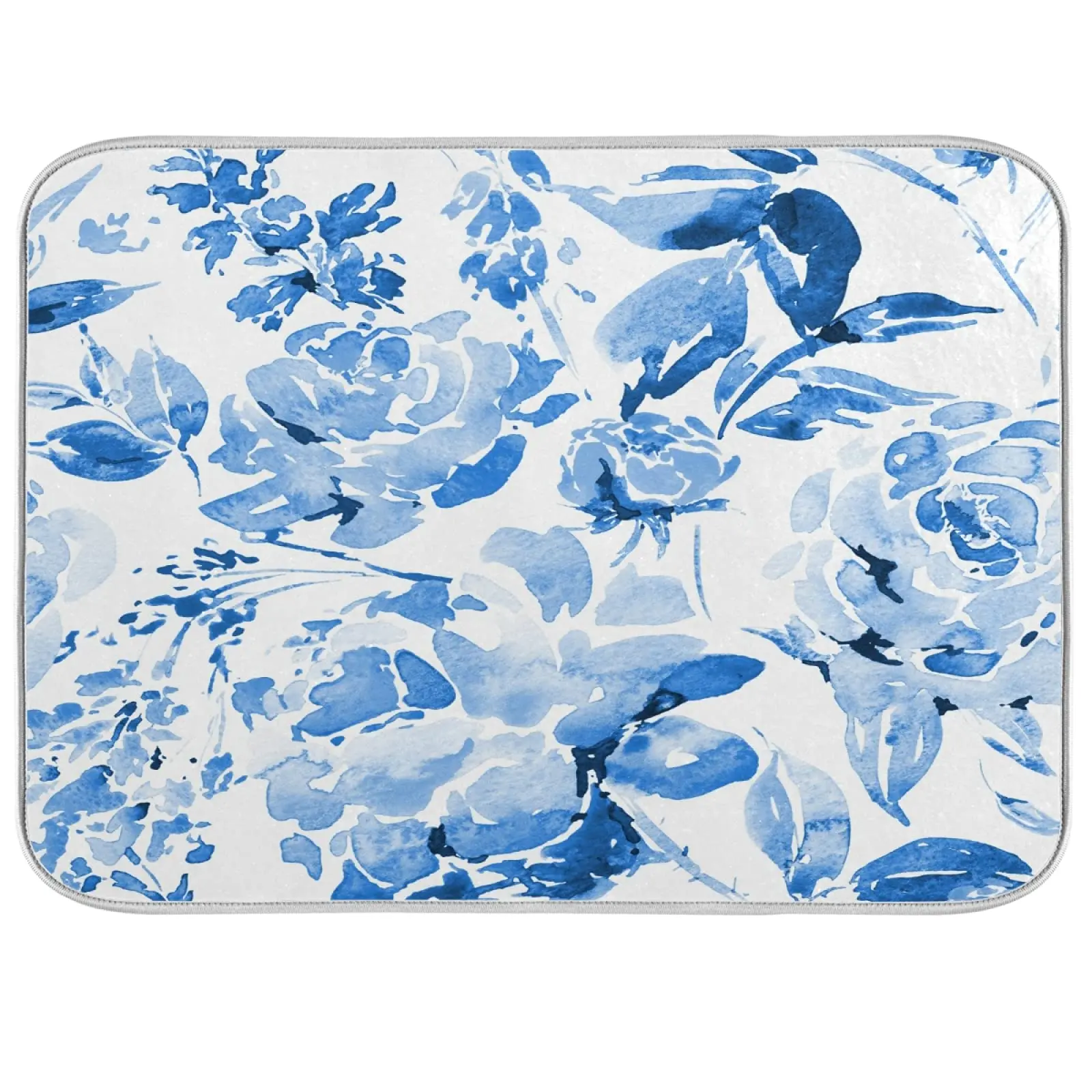 

Dish Drying Mat for Kitchen Counter China Blue and White Washable Absorbent Microfiber Dish Draining Mat Small Heat Resistant