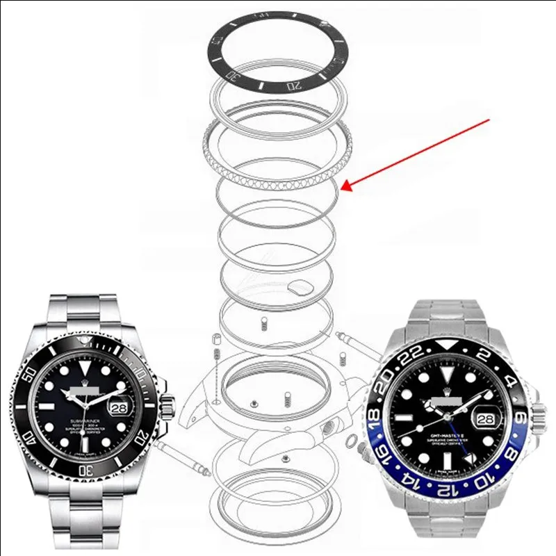 116610 Case Bezel Gasket Rubber Ring Waterproof Washer Submariner Water Ghost GMT Mechanical Alternate Watch Parts For  RLX