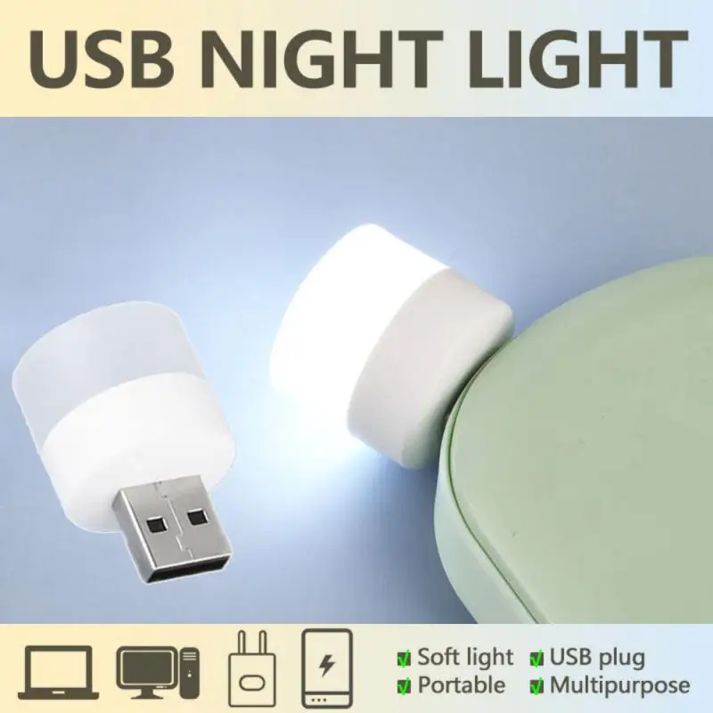 

Портативный светодиодный светильник с USB-разъемом, лампа для чтения с аккумулятором, ночник для защиты глаз, круглый светильник с внешним ак...