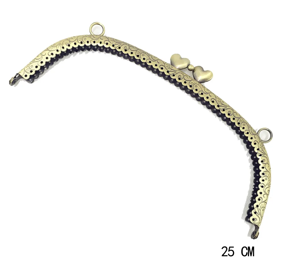 10pcs/lot 12.5CM Metal Frame Accessories for Bags Frame Purse Making Kiss Clasp Lock Vintage Copper DIY Clutch Bag Lock Frame
