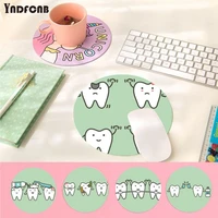 yndfcnb new design cute white teeth rubber mouse durable desktop mousepad%c2%a0 gaming mousepad rug for pc laptop notebook