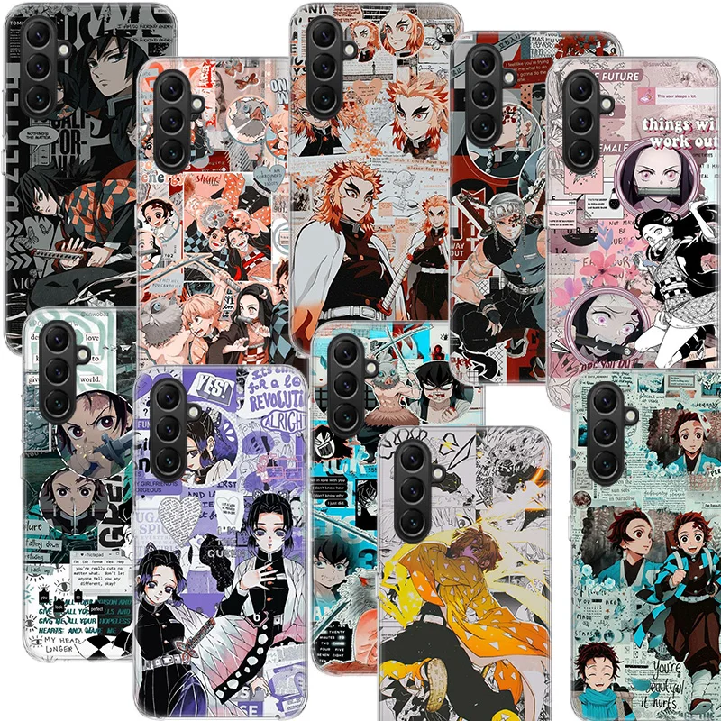 Kimetsu No Yaiba Demon Slayer Аниме Чехол для телефона Samsung S25 Ultra S24 FE Galaxy A70 A50 A40 A30 A20S A20E M30S M32 M21 J8