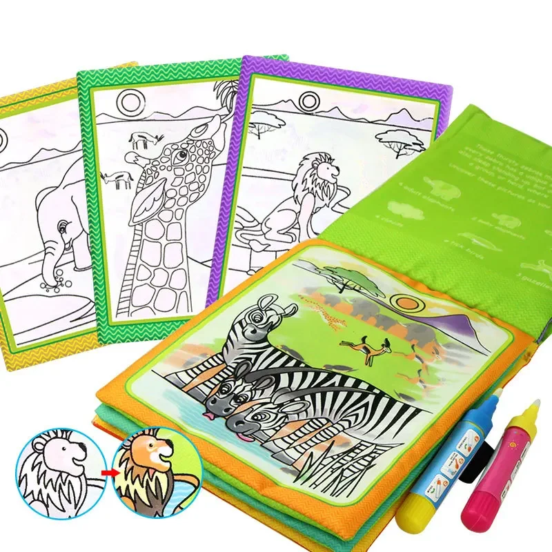 

Классная Волшебная книга для рисования на воде, цветная доска для рисования, граффити, Обучающие игрушки, воображение, подарок для детей на ...