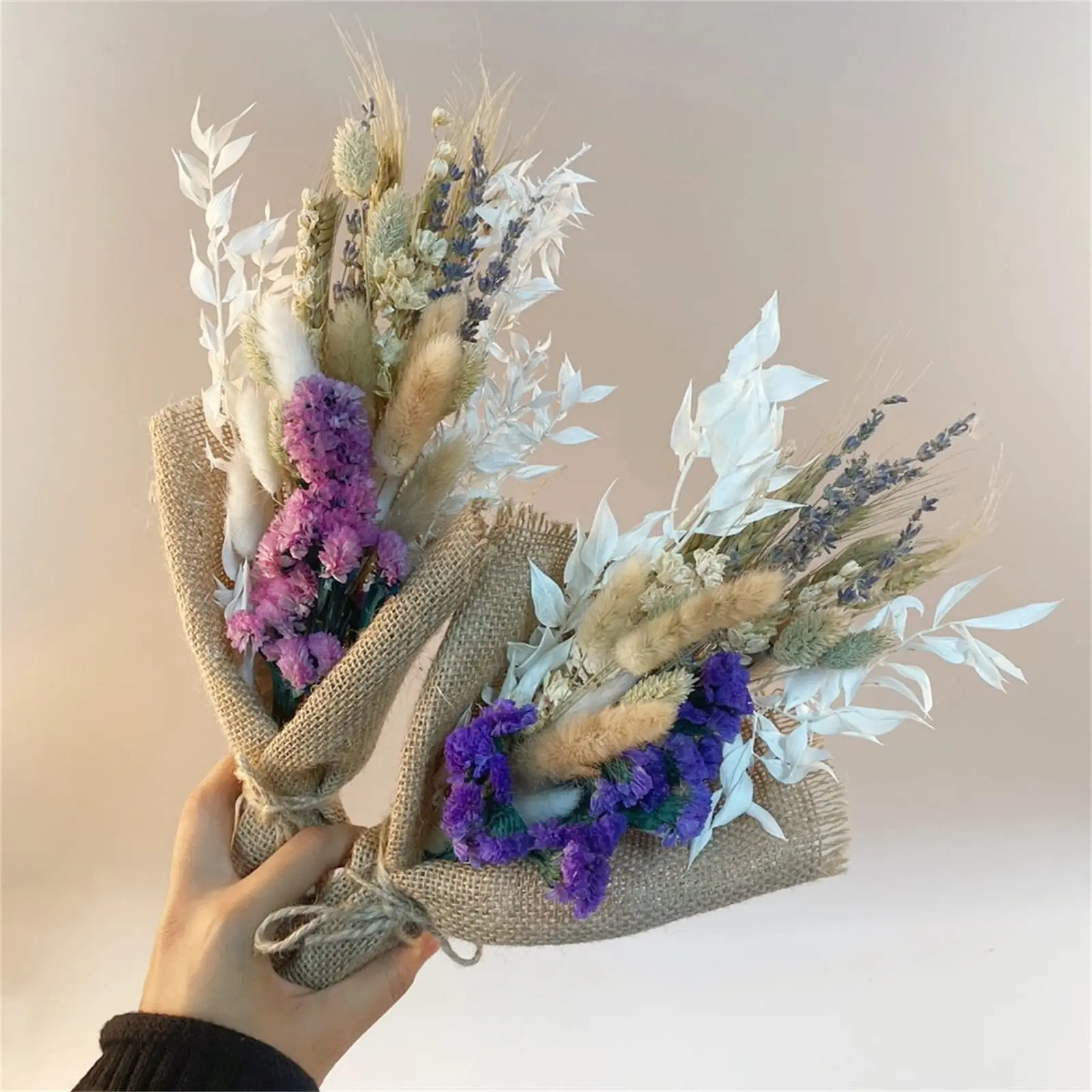 

Dried Flower Bouquet with Forget-Me-Not Flowers, Gifts for Mother's Day, Valentine's Day, Home Office Desk Decor, Birthday Gifts