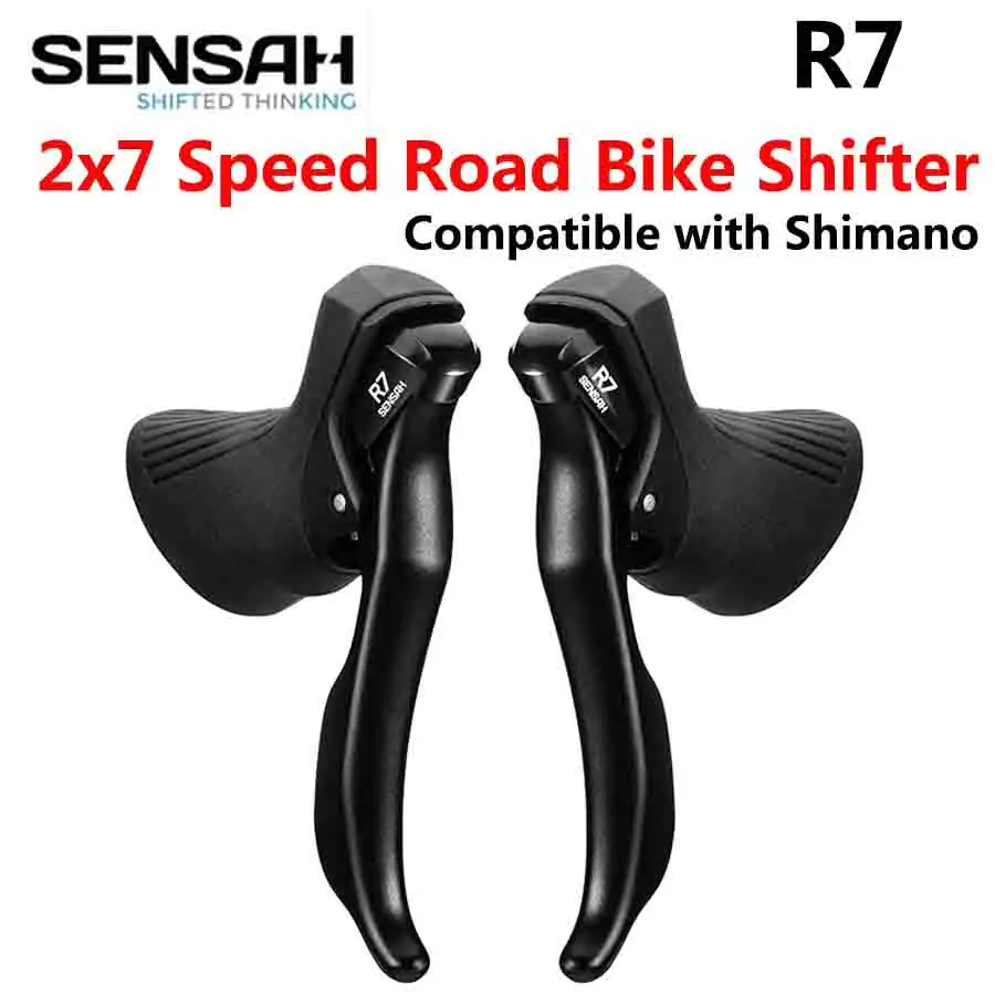 SENSAH R7 STI 2X7 Road Bike Shifters Lever Brake 2x7 Speed Road Bicycle Derailleur Compatible Shimano R6800 Claris Sora