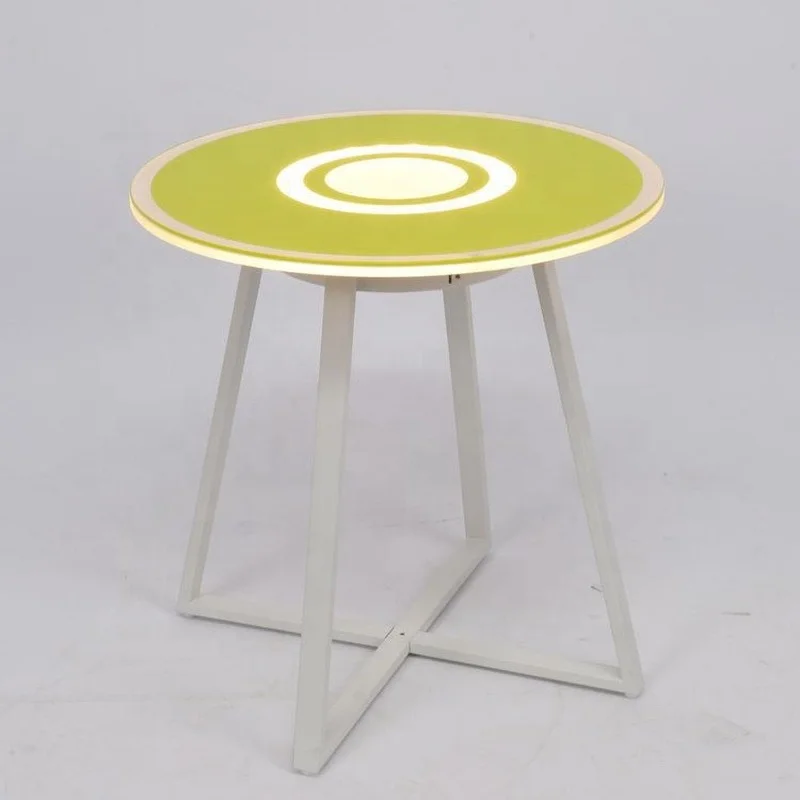 

Round Multi-function Wireless Charge Smart Side table with USB