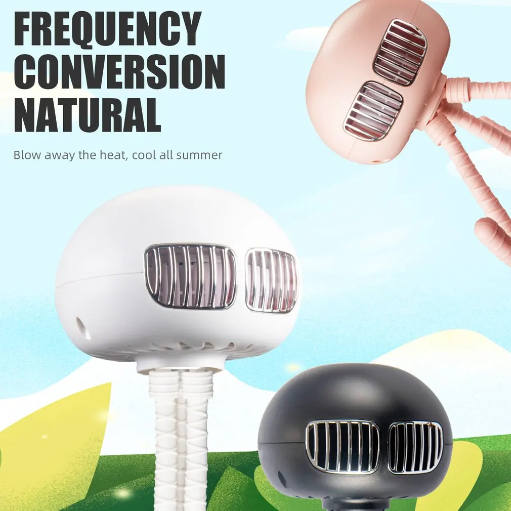 

Octopus Shape Mini Handheld Stroller Fan 4000mAh Clip-on For Room Carseat With 3 Speed USB Rechargeable Cooler