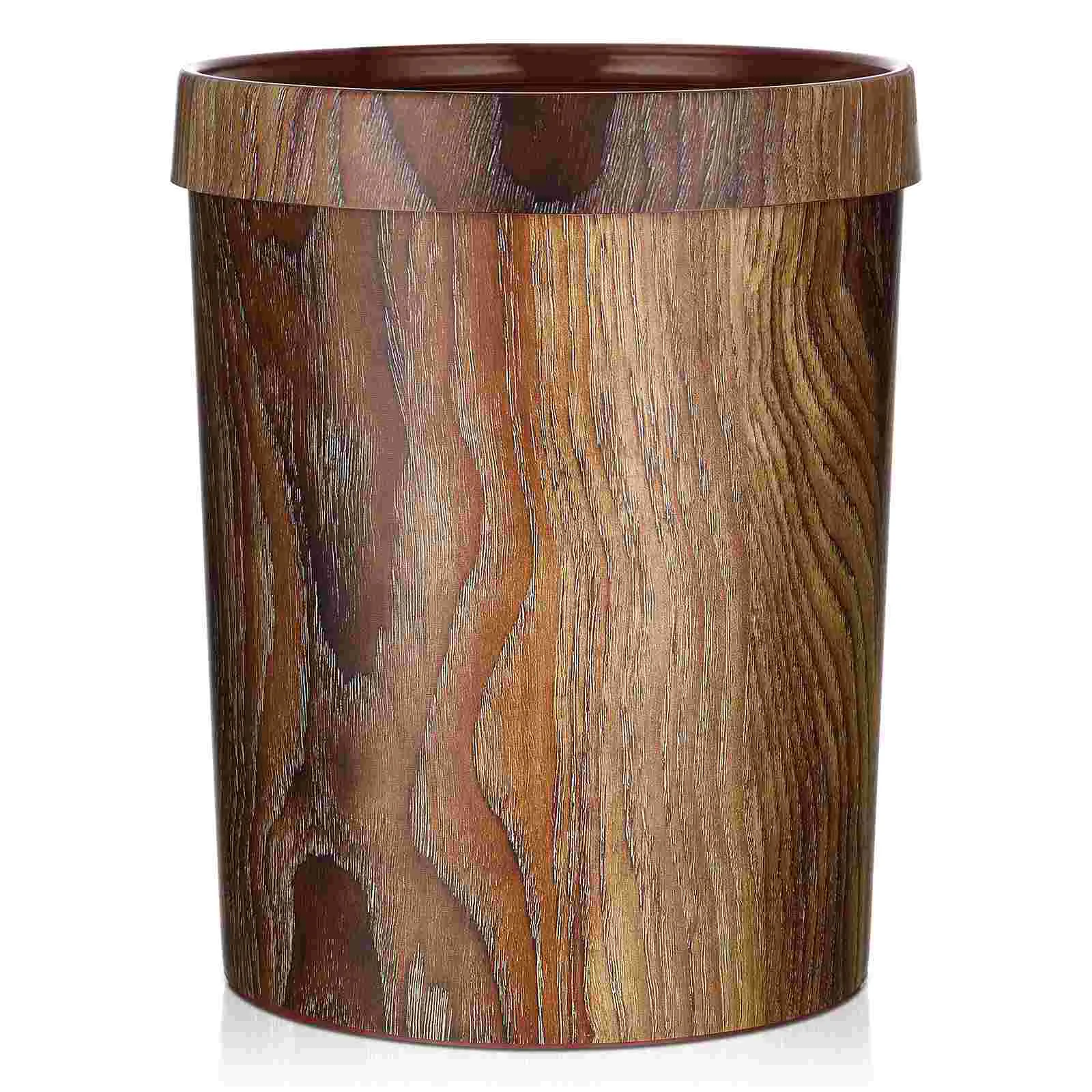 

Trash Can Bin Garbage Waste Basket Container Kitchen Wood Wastebasket Bathroom Bucket Wooden Plastic Rubbish Cans Paper Storage