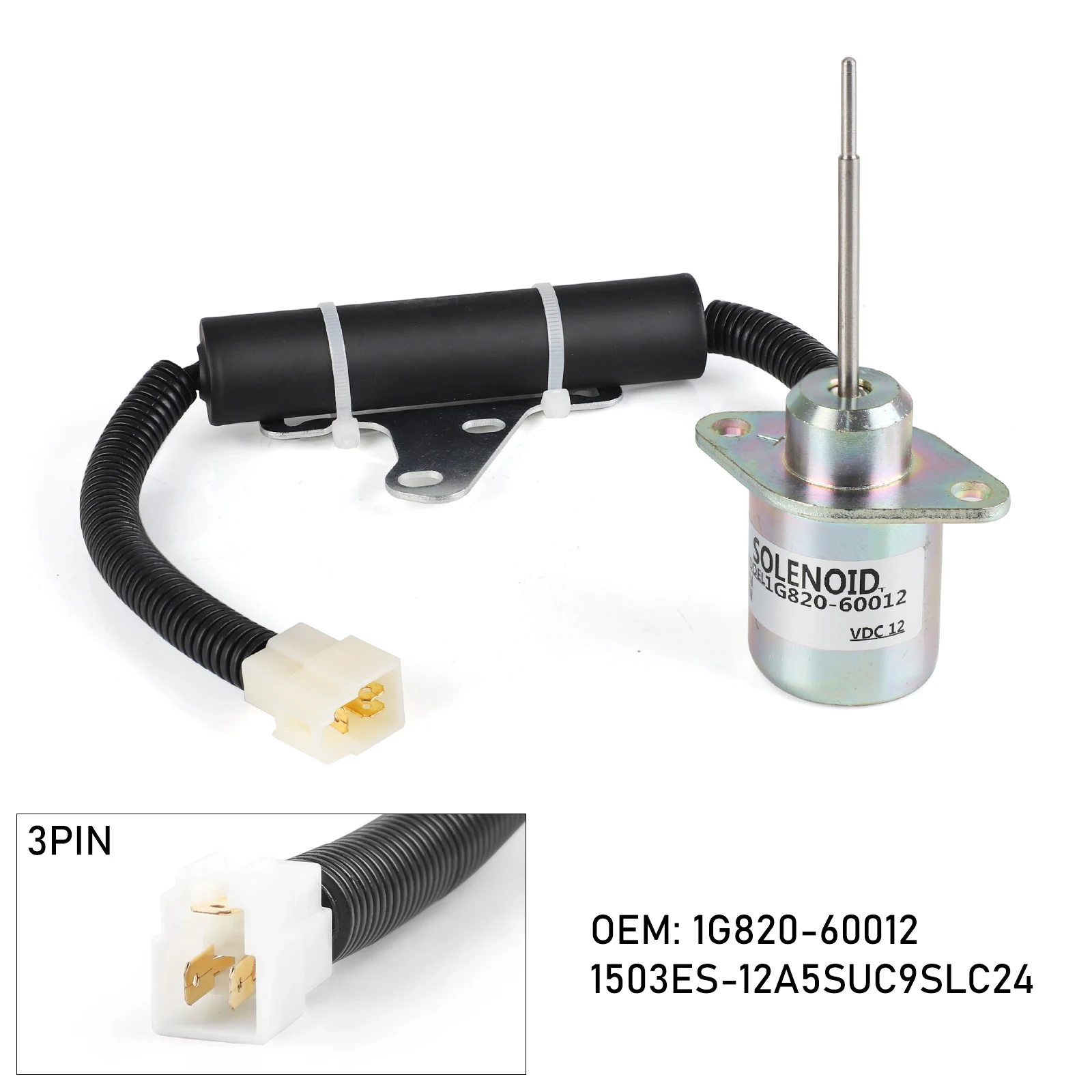 Электромагнитный Запорный Клапан Топлива 12 В Постоянного Тока Для Экскаватора