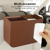 car backseat storage box multi functional car trash can tissue holder hanging storage bin headrest mount car interior organizer