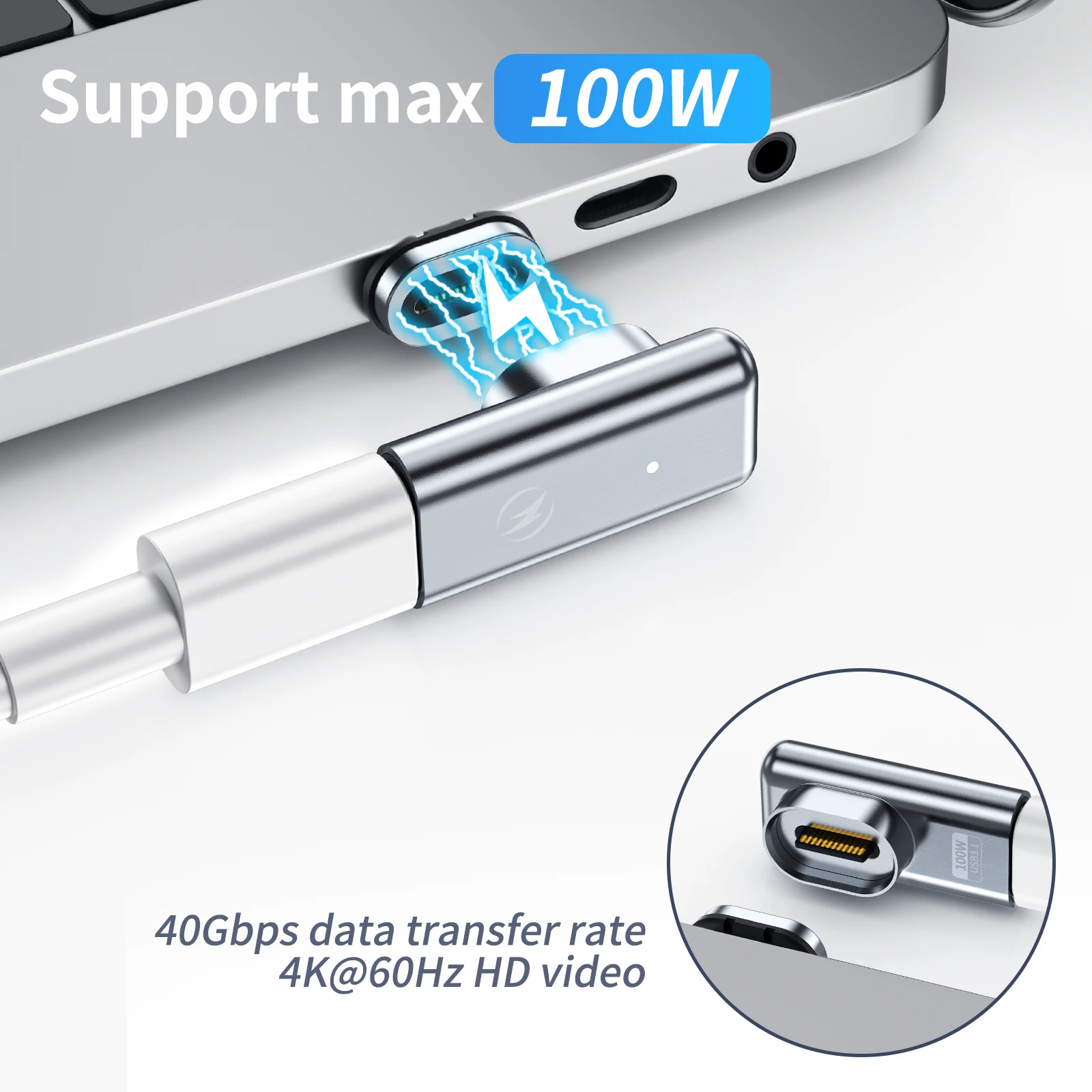 24pin ประเภท C Adapter สำหรับ Macbook Ipad Pro USB C 3.1 100W PD Fast Charging Converter 40Gbp/S ข้อมูล Sync USB C