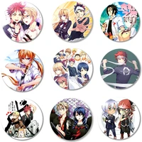 free shipping anime food wars%ef%bc%81shokugeki no soma brooch pin cosplay badges for clothes backpack decoration pin jewelry
