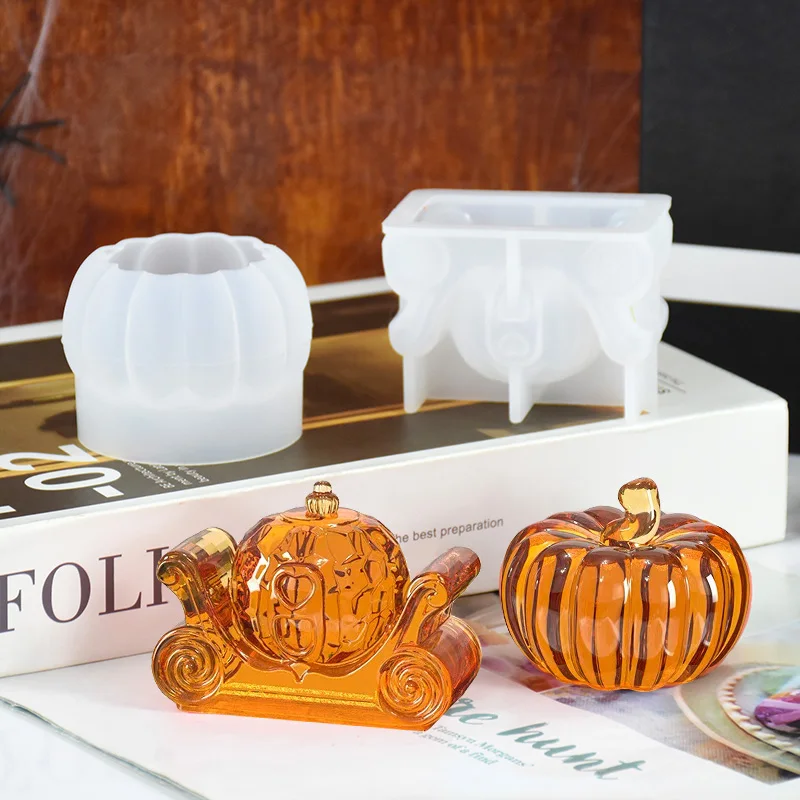 

Halloween Pumpkin Silicone Mold Handmade Scented Candle Making Supplies DIY Crystal Epoxy Plaster Molud Home Decor Festival Gift