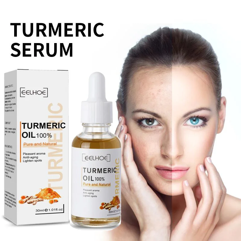

Turmeric Essential Oil Facial Repair Serum Anti-Wrinkle Lifting Firming Face Moisturiz Brighten Essence for Dark Spot Corrector